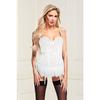 Vêtements sexy Baci Lingerie-Bustier et Gstring White, L