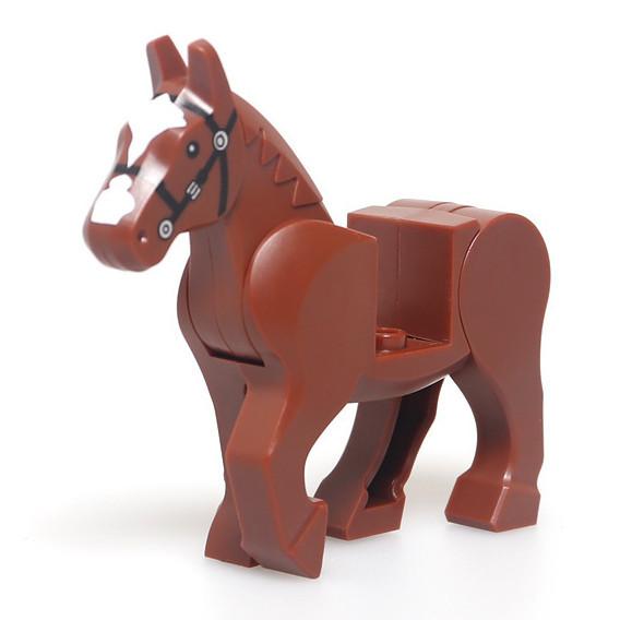 Building Block Military Doll Accessories War Horse Three Color Horse Saddle Equipment Mounted Toy