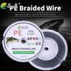 100 м, 4 нити, плетеная леска, 15-80 фунтов, невероятно прочная волоконная леска, полиэтиленовая леска, высокопрочная оплетка, рыболовная проволока, аксессуары для рыбалки