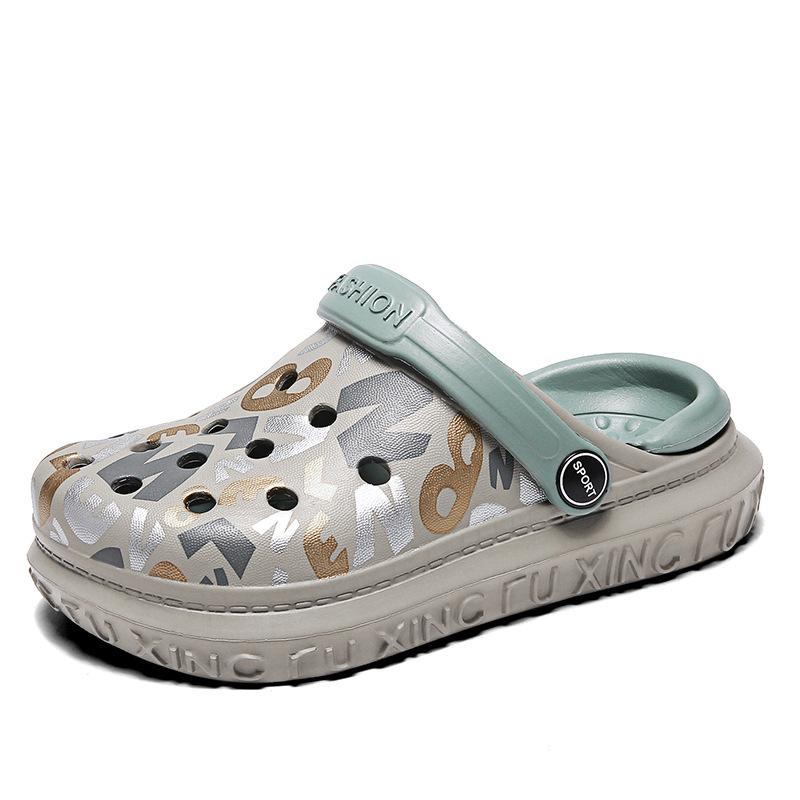 Детские тапочки мужские летние для девочек ощущение наступания на дерьмо сумка голова мягкая подошва нескользящие женские туфли с отверстиями сокровище детские сандалии мальчики носят на улице