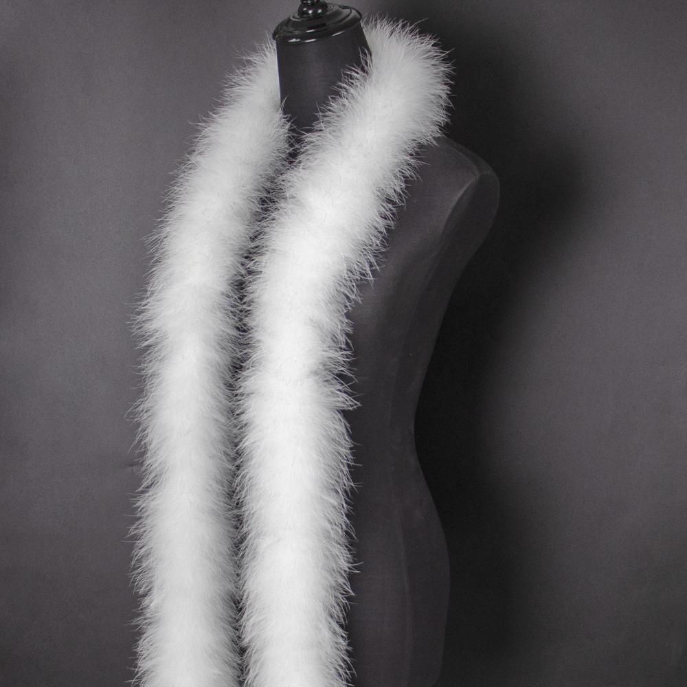 50 грамм Мягкое Белое Марабу Перо Боа 2 метра Натуральный Плюмаж Индейки Шарф Для Вечеринки Костюма Одежды Украшение Боа Отделка