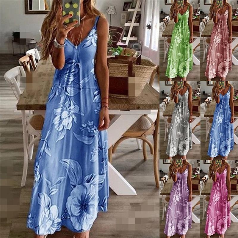 Женское платье Slim Slimming Long Flower Suspender Skirt