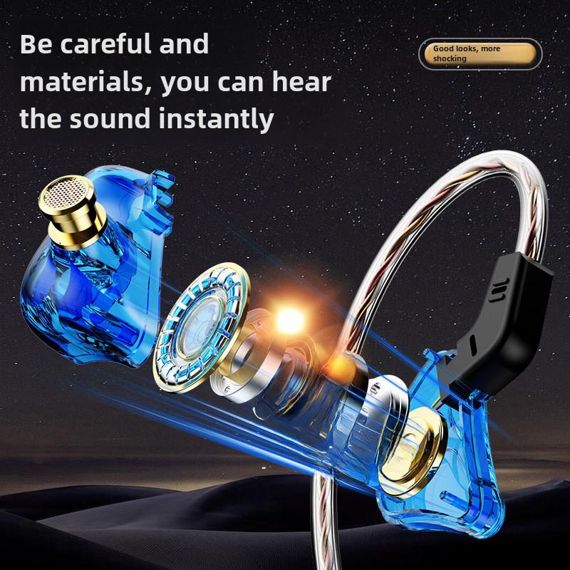 Проводные наушники-вкладыши с мощными басами для мобильных телефонов, игр, спорта и караоке — новая цифровая модель Type-C.