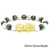 Natural Obsidian Six Character Beads Bracelet Lucky Feng Shui Pi Xiu Pi Yao Bracelet Men Wealthy Amulet Brecelets Women Jewelry