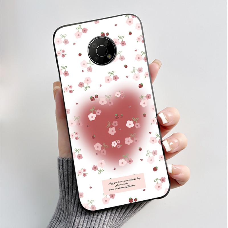 Для Nokia G300 TA-1374 Чехол Роскошная Мода Бабочки Цветы Черный Мягкий Силиконовый Чехол Для Nokia G300 G 300 NokiaG300 Чехол для Телефона