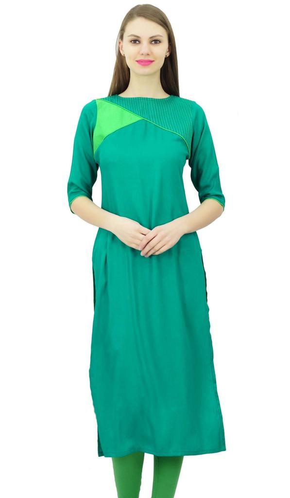 Phagun Ladies Rayon Kurti Kurta Summer Tunic Top Indian Chic Regular Casual