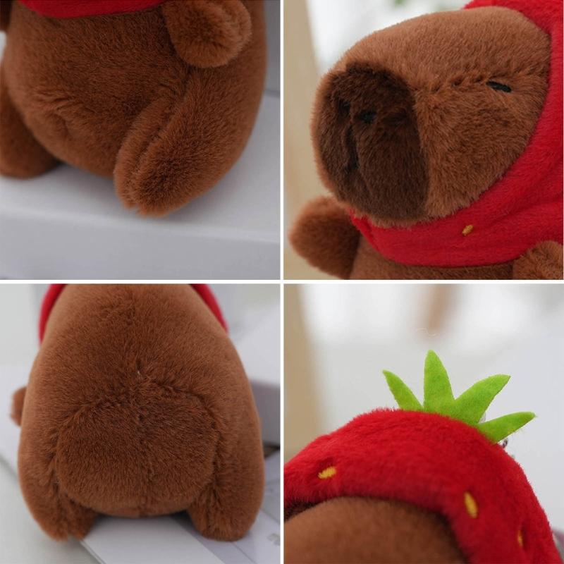 Стильный брелок для ключей Capybara, плюшевое украшение для ключей в виде животного, очаровательная плюшевая сумка, подвеска, аксессуары для любителей животных