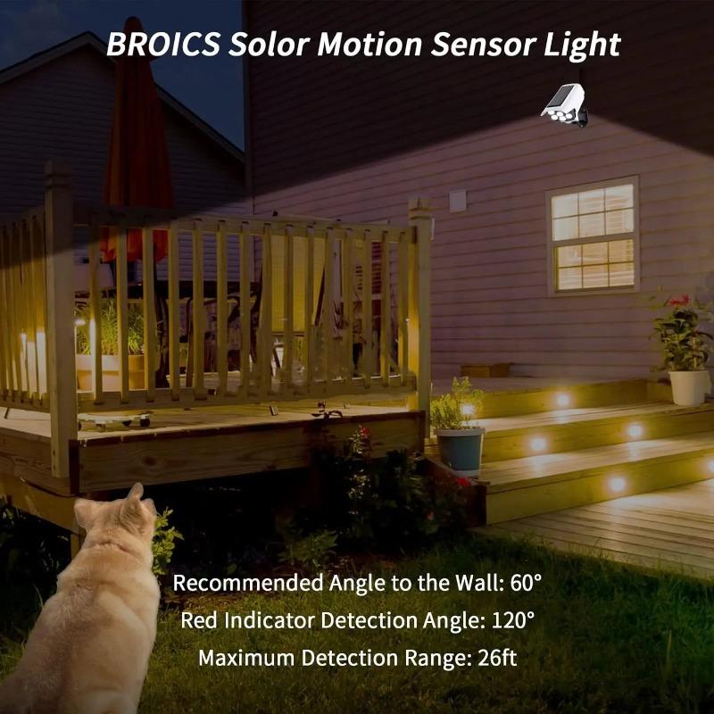2400MAH LED Solar Lamp Human Sensor Wireless Wall Night Light with Remote Control Outdoor Waterproof Garden Yard Dummy Camera Lantern