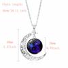 Luminous 12 Constellations Zodiac Signs Necklaces Crescent Moon Pendant Chains Necklace for Women and Men Birthday Jewelry Gifts