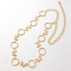 New Women's Sweet Rhinestone Butterfly Circle Metal Versatile Fashionable Waist Chain Adjustable Delicate Women's Belt