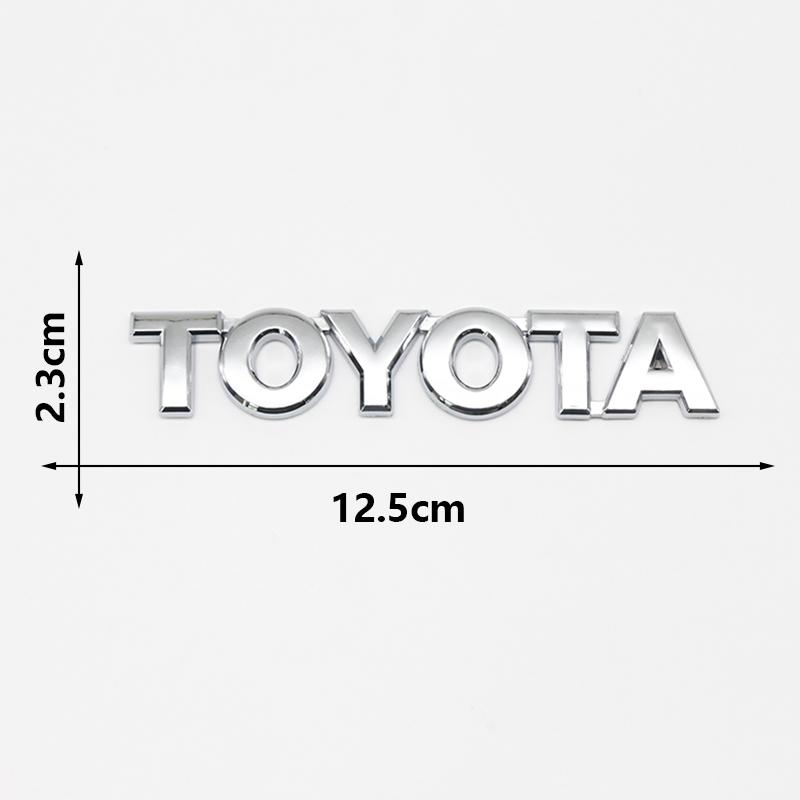 2026 Hot For Toyota Hub Caps 3D ABS Glossy Black Silver Letters Trunk Emblem Stickers Accessories Modified For Toyota Camry Priu