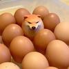 Creative Shibako Dog Egg Squishy Fidget Toy Realistic Egg Shape Desk Decor Shiba Inu Dog & Egg Union PU Slow Rebound Sensory Toy