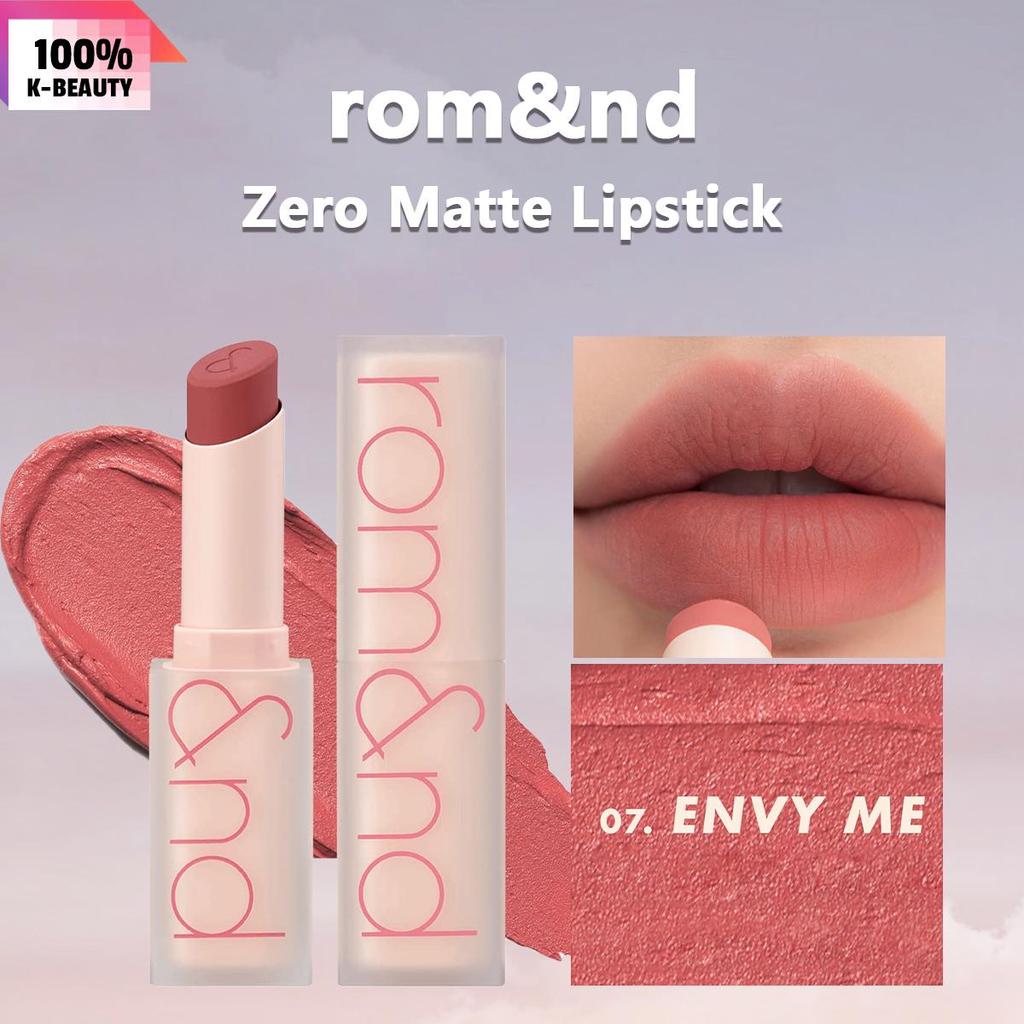 Rom&nd Матовая помада Zero в оттенке Dusty Pink - Гладкая, стойкая помада-пуля K-beauty