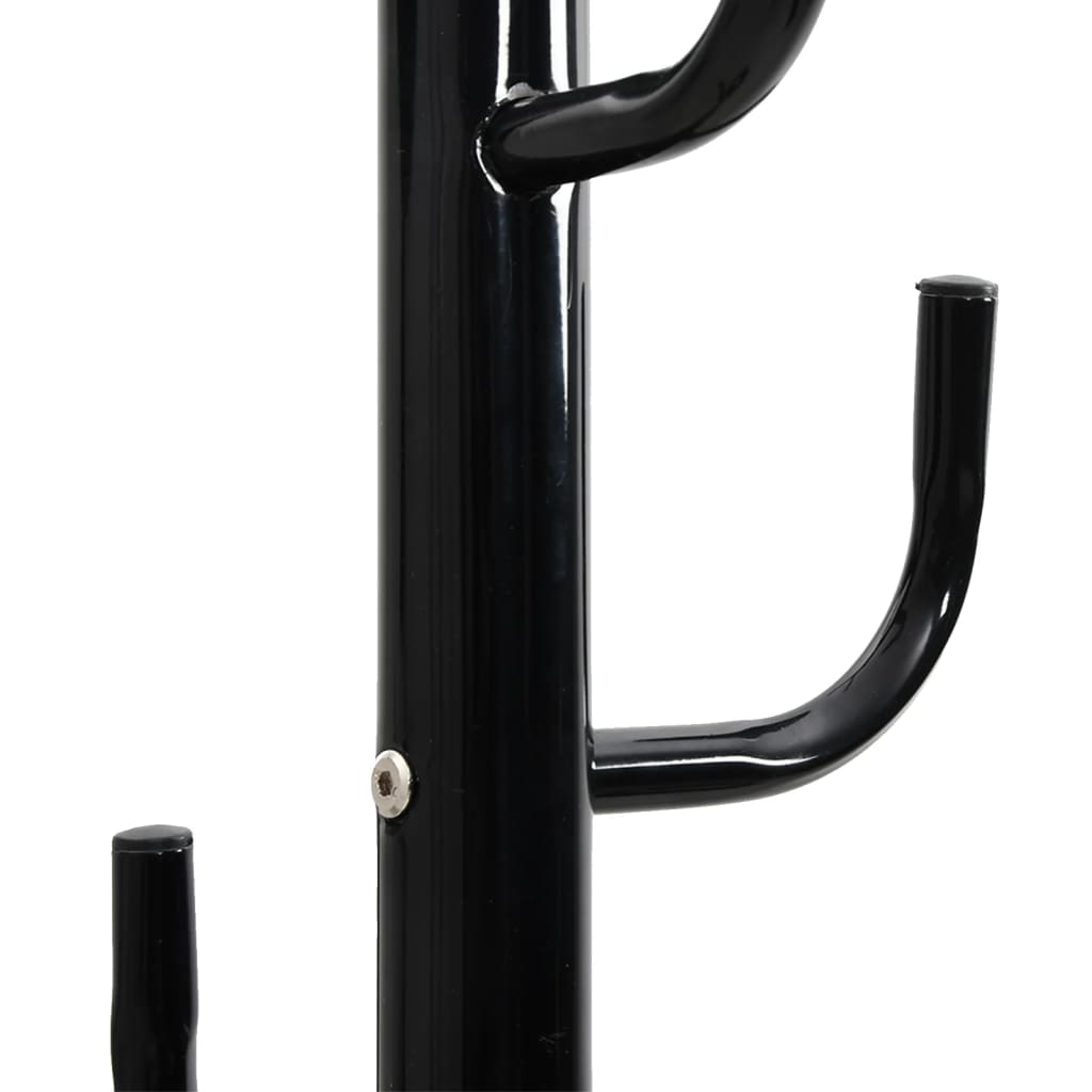 Coat Rack Black 183 cm Powder Coated Iron
