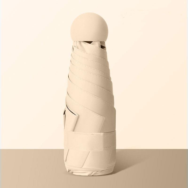 Компактный складной зонт с защитой от УФ-лучей и черной подкладкой