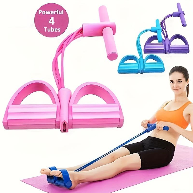 Home Gym Resistance Bands - 1Pc 4 Elastic Tubes, Suitable For Full Body Exercises, Abdominal Exercises, Rowing Machines And Fitness Equipment