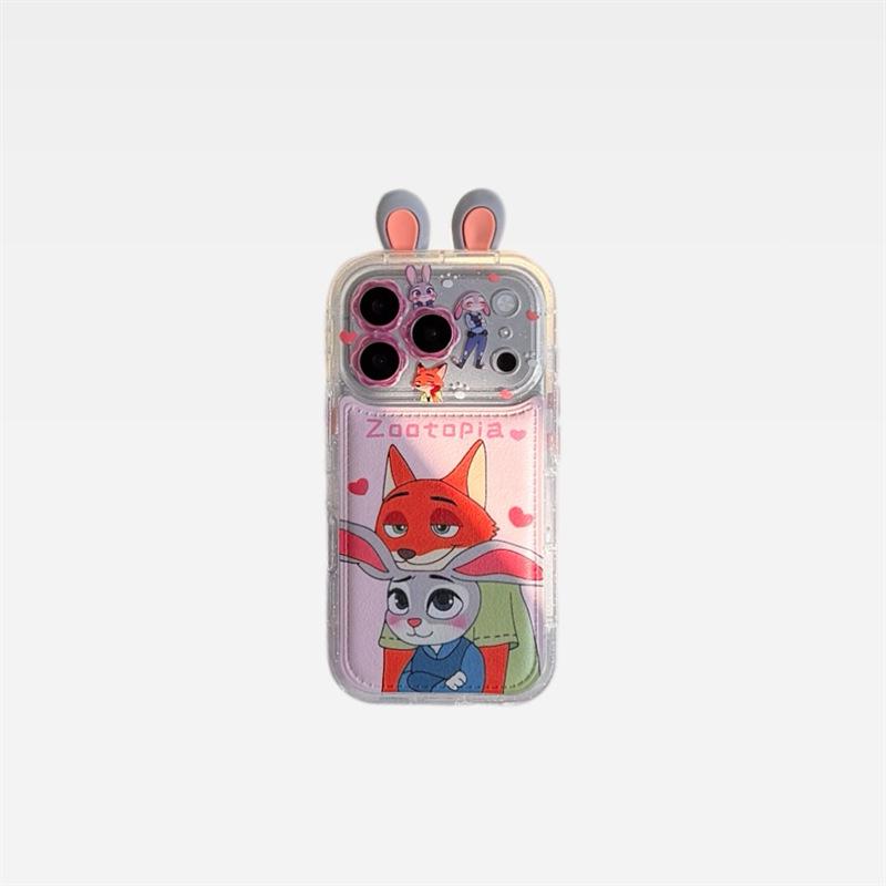 Чехол Judy Nik Anti-Fall для iPhone 14/13 Pro Max с покрытыми кожей ушками, совместим с моделями Apple 17/16/15.