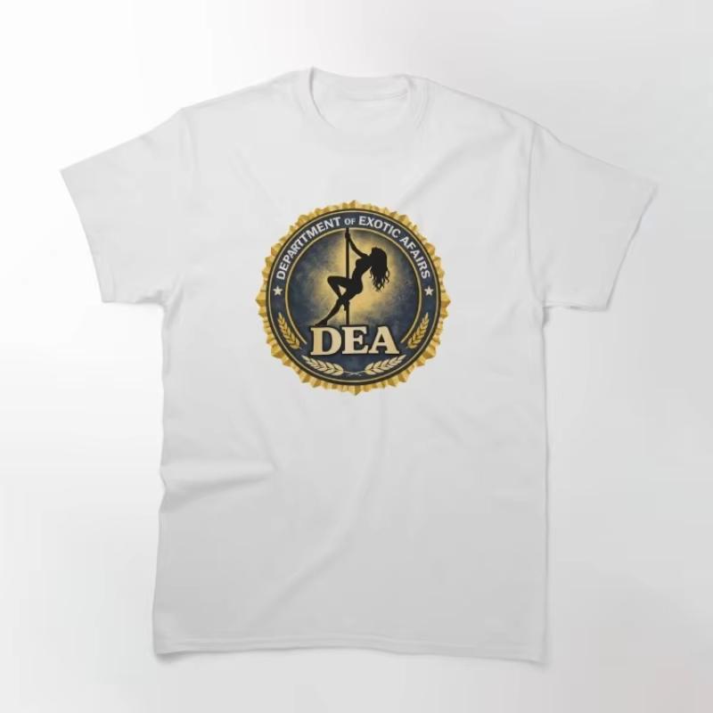 DEA Отдел экзотических дел смешная пародийная футболка-мем унисекс 100% хлопок лето 2026 Новая дышащая футболка с коротким рукавом и принтом