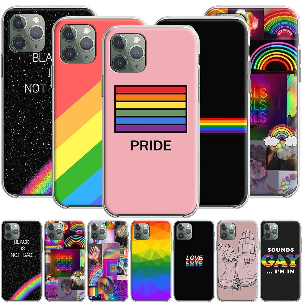 Силиконовый чехол для геев и лесбиянок ЛГБТ «Радуга Прайд» для Apple iPhone 12 Mini 11 Pro SE XS X XR Max 8 7 6S 6 Plus 5S