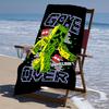 Beach Towel with Blocky pixel game Pattern - soft,absorbent,machine washable Lightweight&Modern,swimming,Travel Essentials