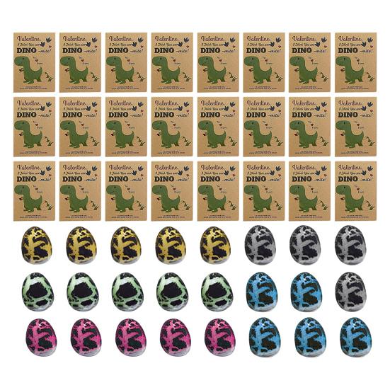 24/30 шт. инкубационных яиц динозавров, валентинки для детей, школьные классы, новинка, обмен подарками с динозаврами для малышей, сувениры на Пасху и вечеринку в честь Дня святого Валентина