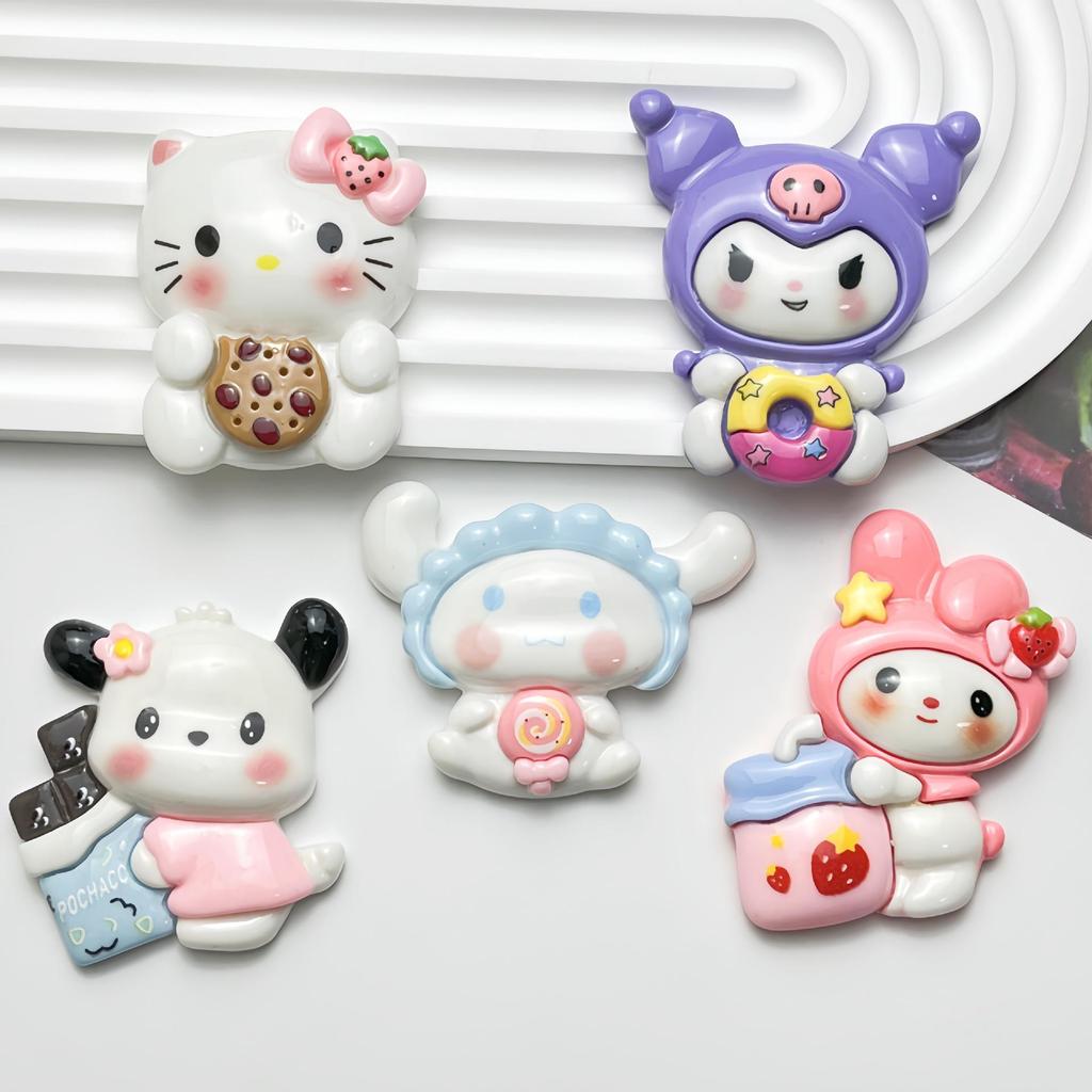 Мультяшные еда-игрушки Sanrio Смоляные аксессуары для DIY заколок и украшений для телефона