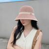 Big head circumference bucket hat female M standard face covering sun protection hat UV protection beach outdoor sun hat