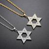Diamond Star David Environmental Necklace Solomon Seal Hexagram Hip Hop Golden Couple Necklace