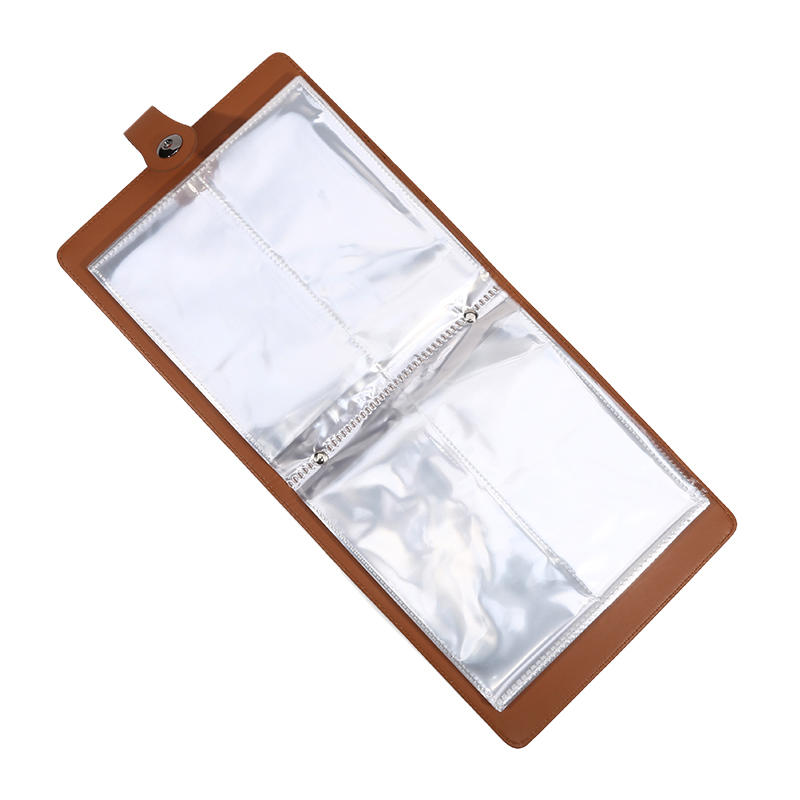 Кожаный альбом для хранения учебных денег с застежкой-кнопкой, портативные держатели денег, блокнот для отслеживания бюджета