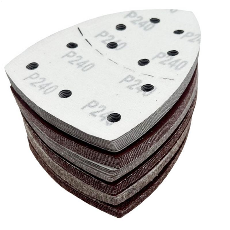 Sandpaper Sheets Triangular Design Sanding Paper 11-Hole Design Multi-Purpose Sandpaper For Metal Polishing Car Repair Wooden