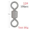 Eight Shaped Ring Swivel Connector Fishing Rolling Swivel Fishing Gear Ball Bearing Barrel