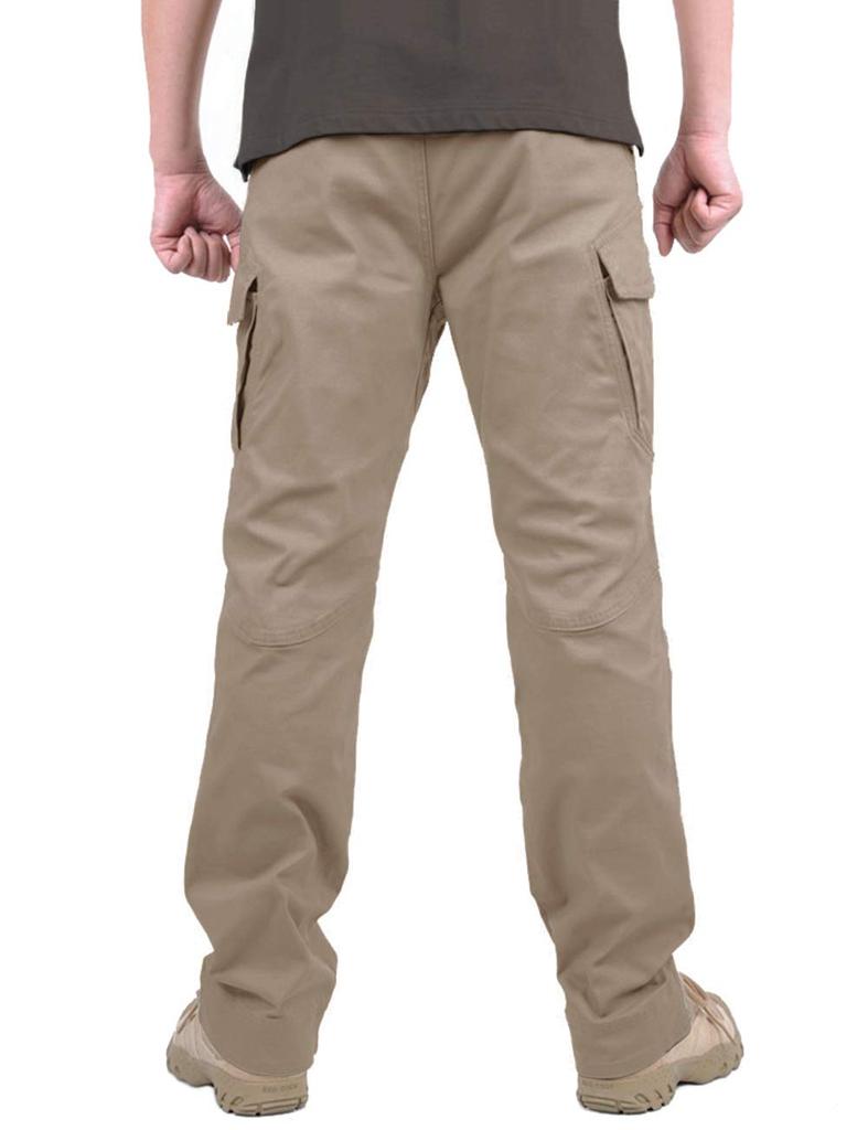 TACVASEN Stylish Military Cargo Pants for and Size L Men's Sports, Airsoft, Trekking, Khaki,