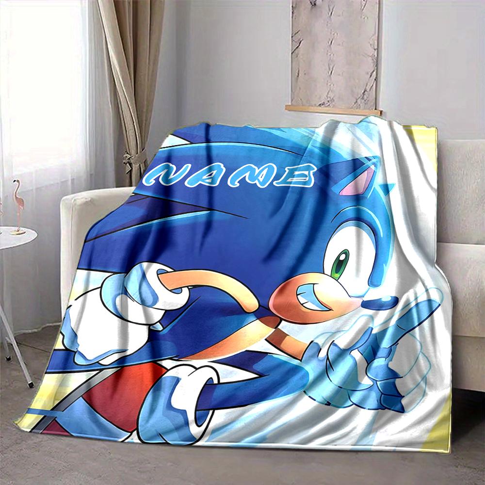 Custom 1pc Sonic Adventure: Colorful Chaos Blanket, Soft And Comfortable Blanket, Casual Warm, Camping Travel Blanket, Birthday Gift Q912183