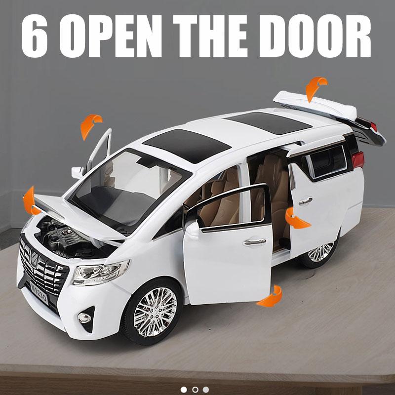 1/24 Toyota Alphard MPV Модель автомобиля Литой игрушечный автомобиль Модель автомобиля с инерционным механизмом Детская игрушка Коллекционные предметы Бесплатная доставка