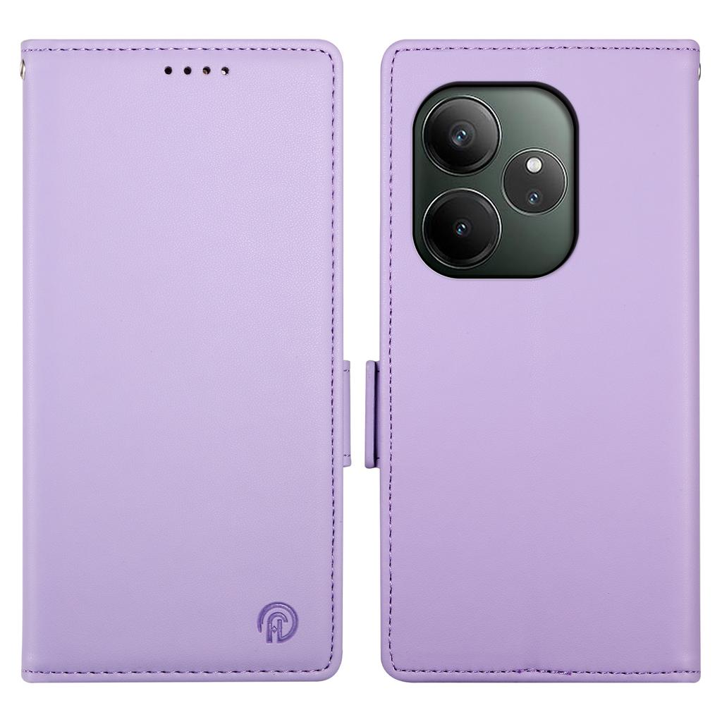 DF-010 Для Realme GT 6 5G Подставка Чехол PU Кожаный Кошелек Чехол для Телефона