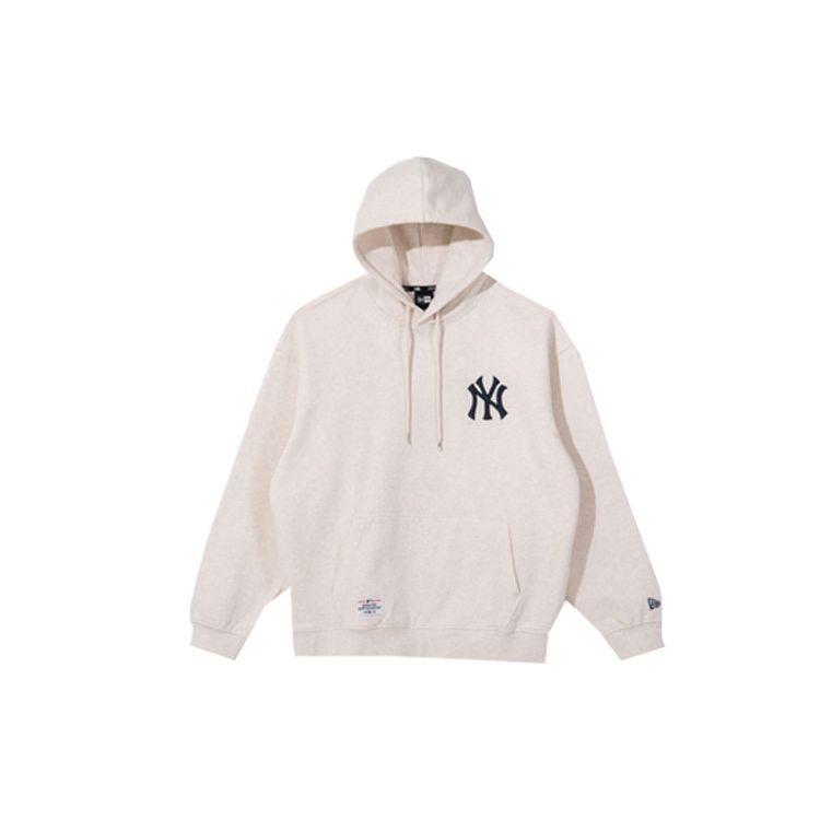 New Era Х Коллаборация MLB Худи с буквенным логотипом New York Yankees Унисекс свитшот Овсяный 13781158