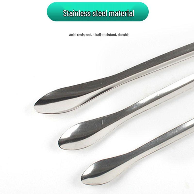 Stainless Steel Sampling Spoon Set: Single, Double, Square Head Options, Large to Small Sizes (16, 18, 20, 22cm)