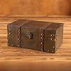 Деревянный настольный винтажный ящик для хранения с замком для организации и декора дома и офиса