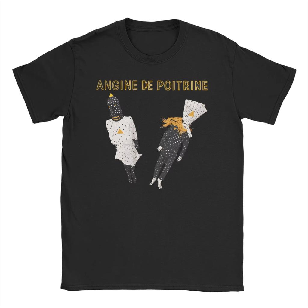 Печатная футболка с принтом Angine De Poitrine Rock Band для унисекс, летняя хлопковая футболка с коротким рукавом