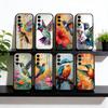 Красочная птица колибри Чехол для телефона для Samsung Galaxy A73, A72, A71, A70, A53, A52, A51, Мягкий силиконовый черный чехол