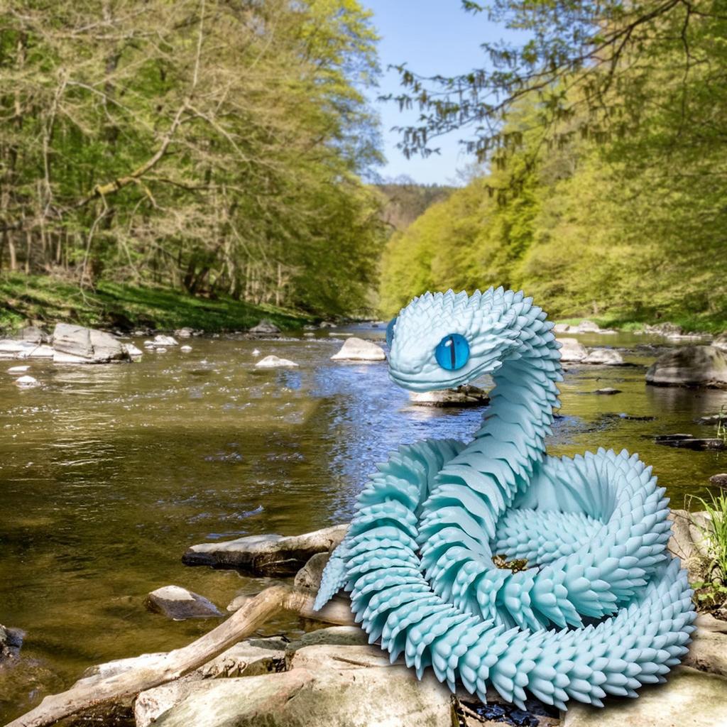 3D-печатные светящиеся радужные трансграничные поделки украшения подарок креативные ручные 3D-печатные украшения для автомобиля в виде змеи