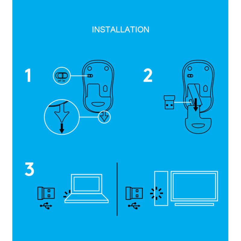 Беспроводная мышь Logitech M220 Бесшумная мышь с частотой 2,4 ГГц Высококачественная оптическая эргономичная игровая мышь для ПК