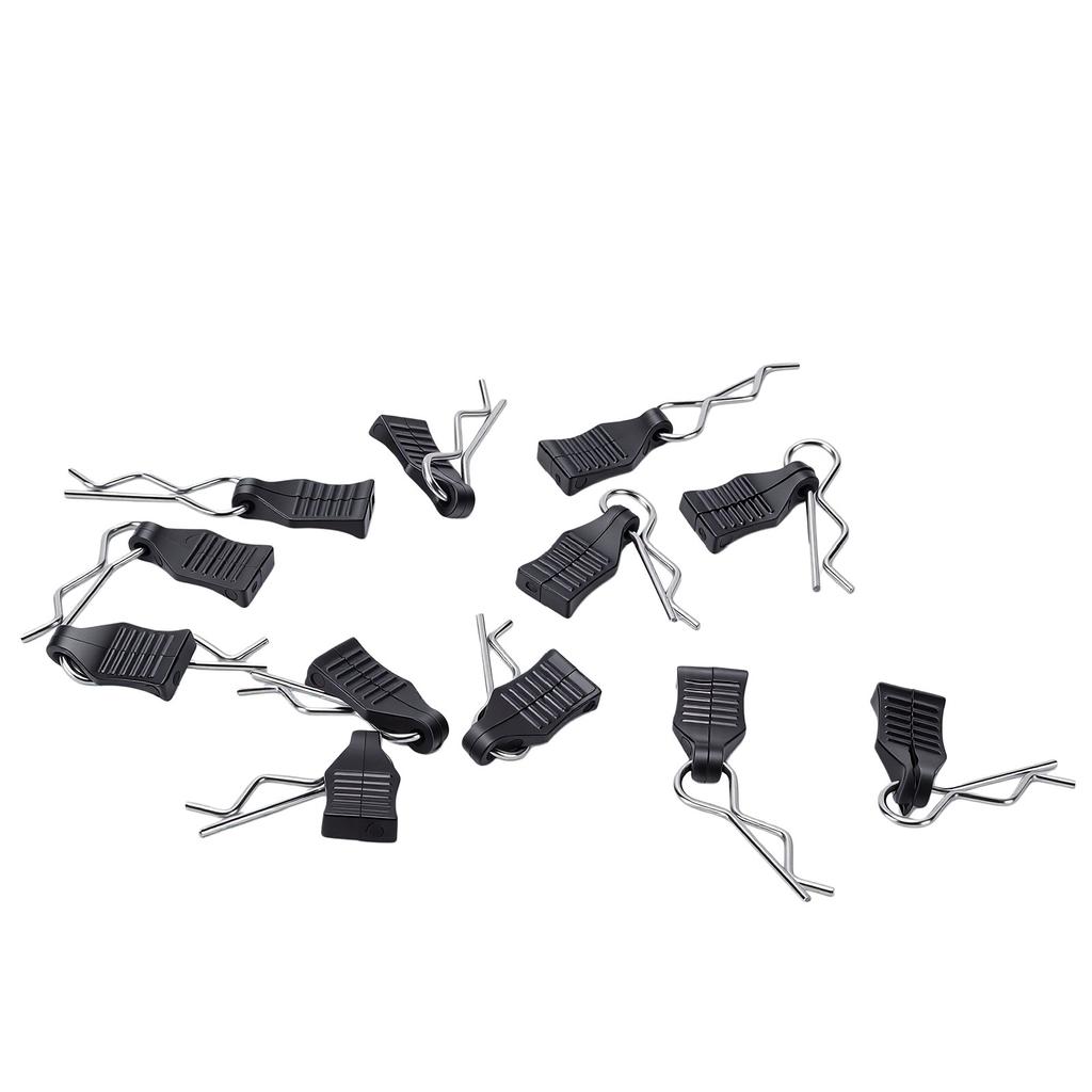 12pcs RC Body Clips Fit for 14 141302 14303 16207 16208 16209 16210 H16H H16E H16P RC Car Pins with Pull Tabs