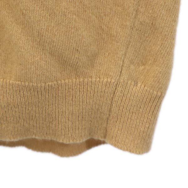 Celine Сделано в Шотландии 100% кашемир Вязаный кардиган с длинным рукавом бежевый Женский Б/у