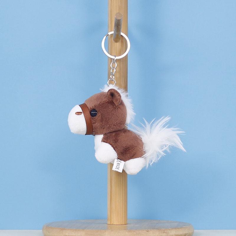 Plush Pony Keychain Cartoon Toy Bag Charm For Kids Gift