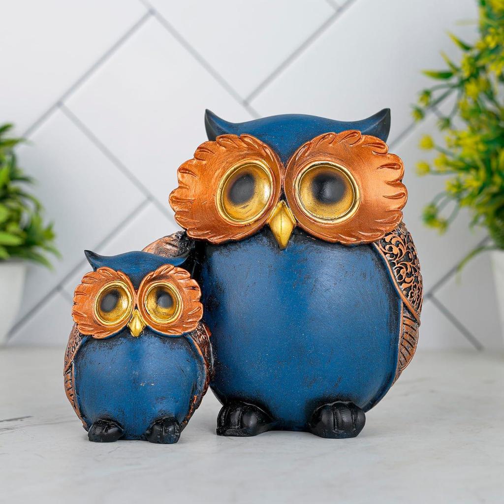 Owl Statue for Good Luck Showpiece Home Decor Items for Living Room and Gifts