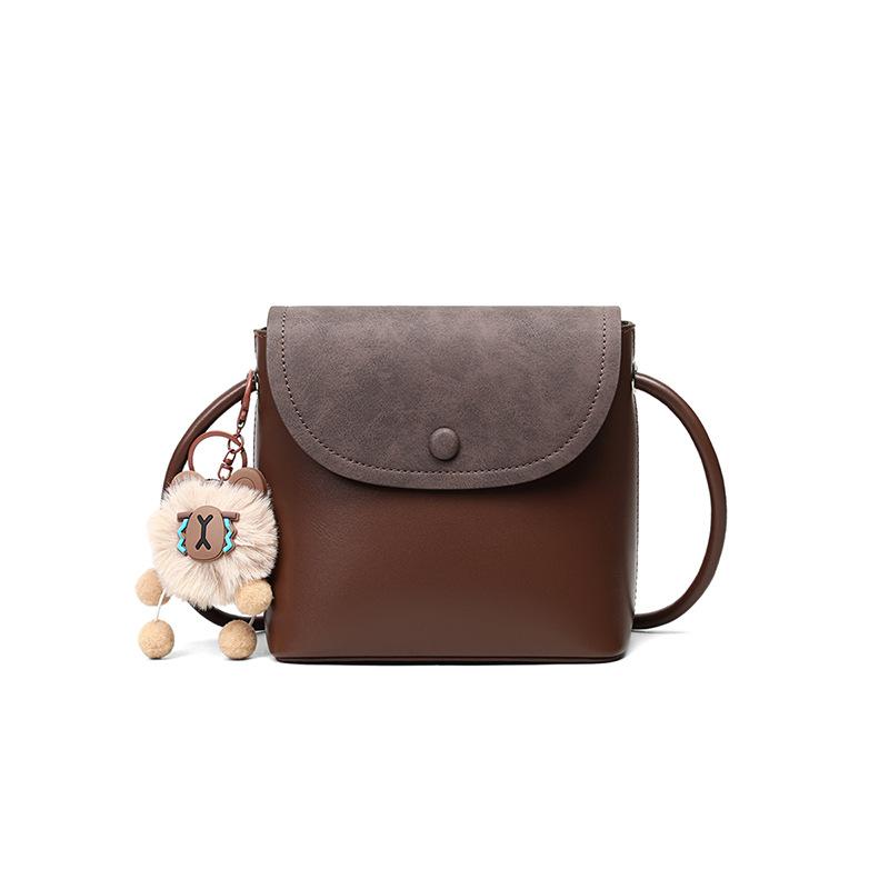 Bucket Bag 2025 New Autumn Winter Genuine Leather Women's Bag Crossbody Bag Light Luxury High-end Feel Shoulder Bag Small Bag Handbag