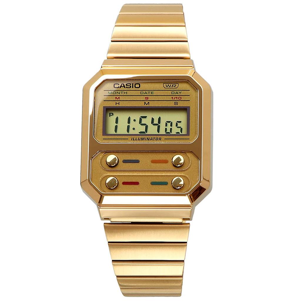Casio Unisex Digital Gold Quartz Watch A100WEG-9A - Men's & Women's Cheap Casio [Parallel Import]