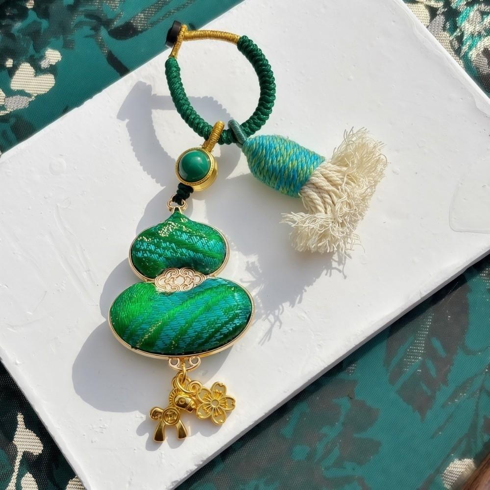 Horse Brocade Gourd Pendant Luxury Embroidered Cat Key Ring  Cheongsam Accessories