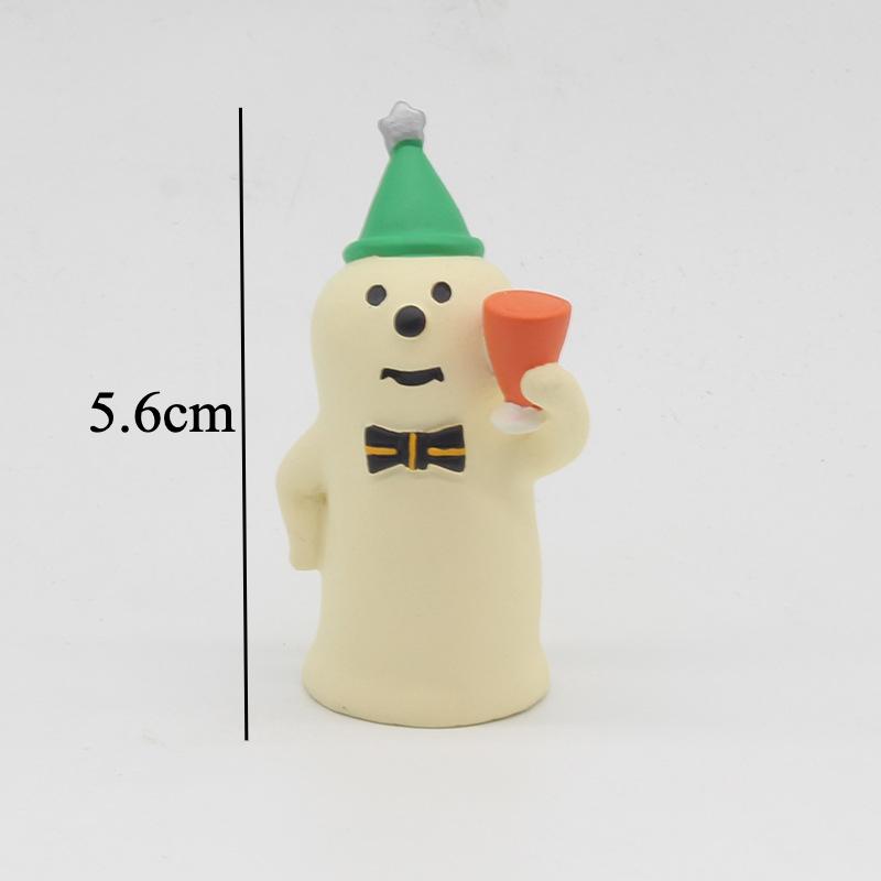 Cute Cat Halloween Concert Miniatures Funny Ghost Figurines Kawaii Shiba Vampire Magic Pumpkin Miniatures DIY Home Decoration